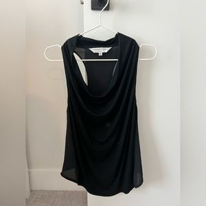 Trina Turk Los Angeles Black Razorback Tank Top